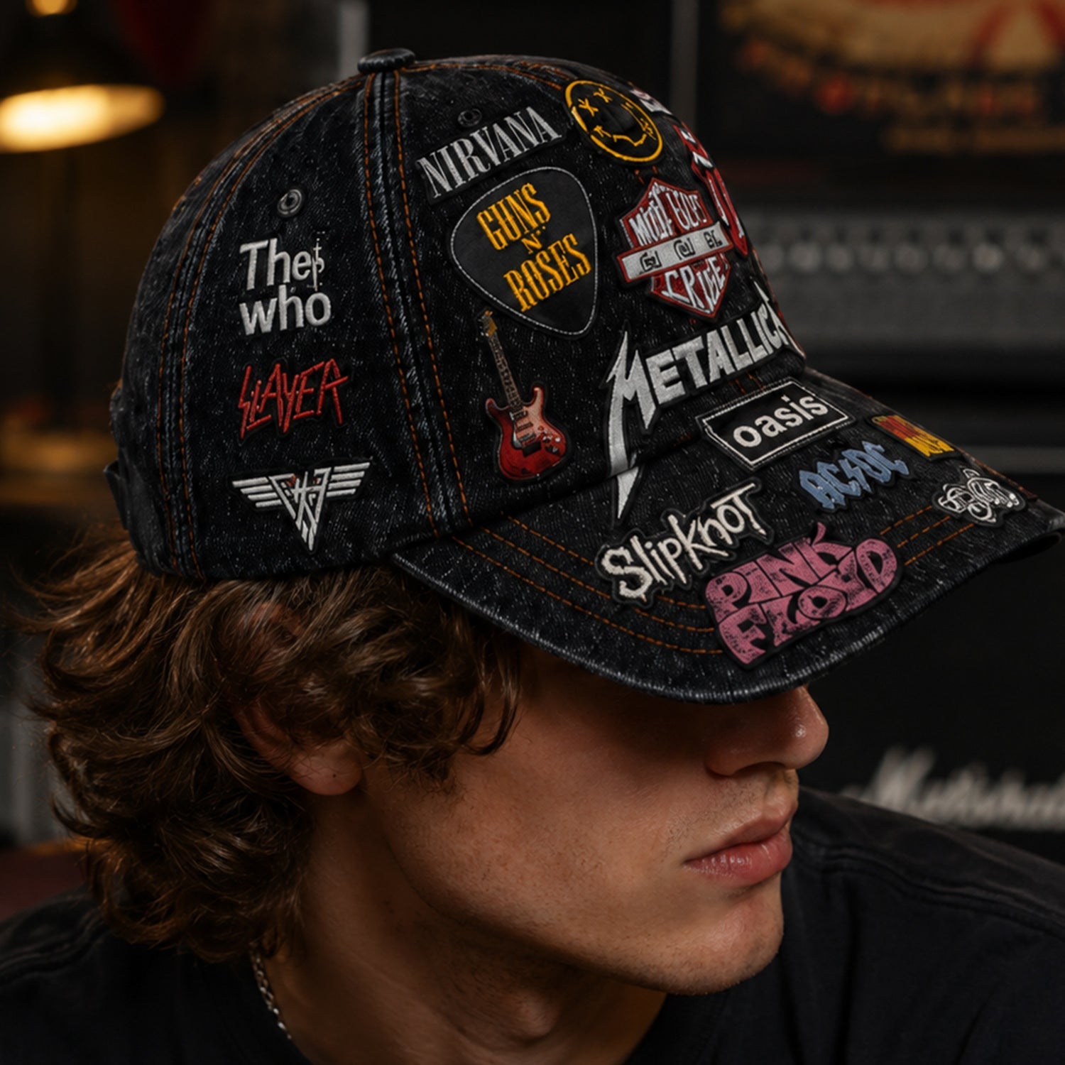 Personalized Classic Rock Cap with Music Legends Design - Gift for Music Lovers GradoCreations
