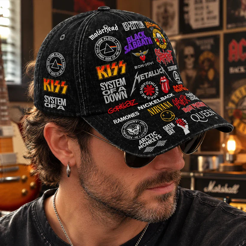Personalized Classic Cap with Rock Legends for Music Lovers Classic Cap GradoCreations