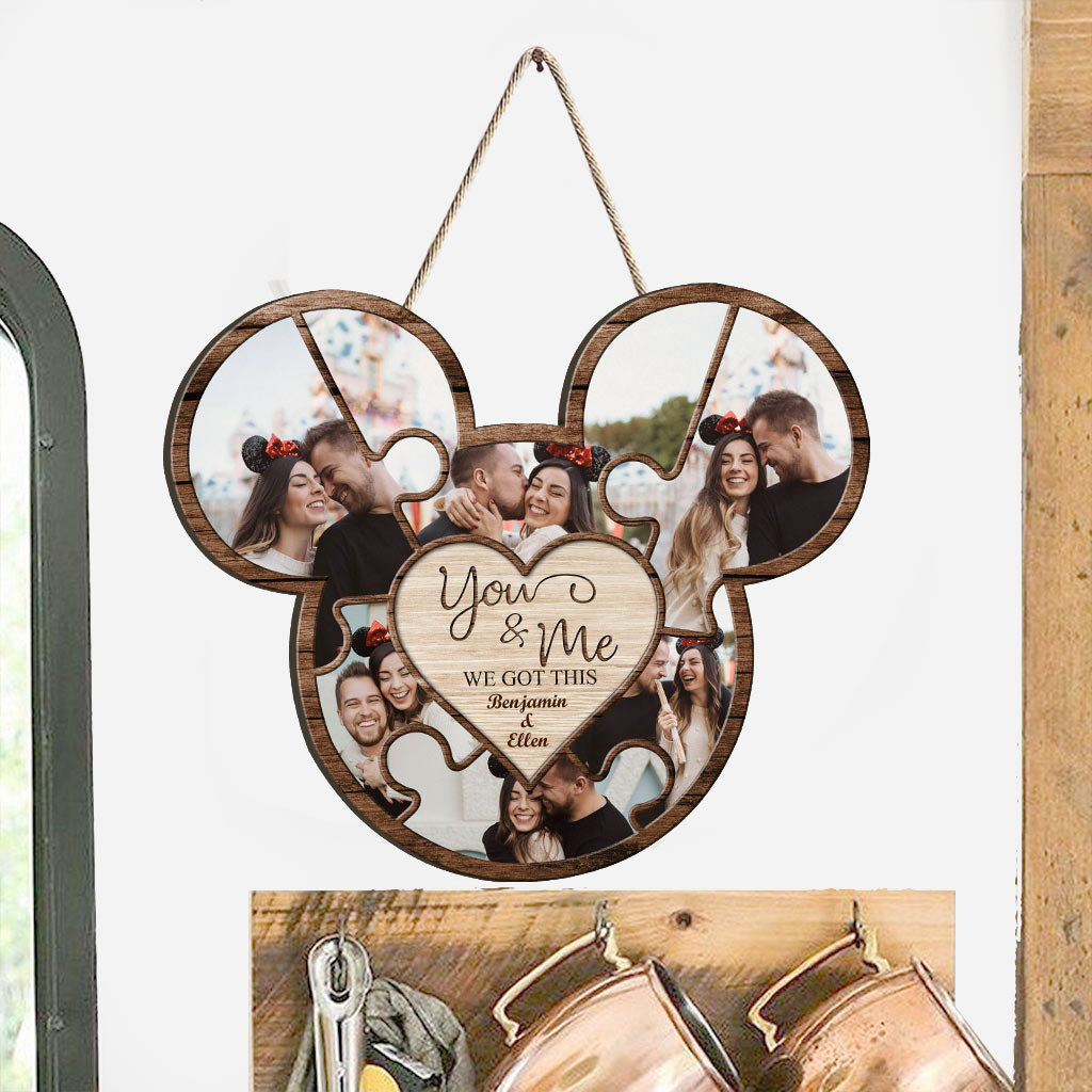 Personalized Couple Mouse Wood Sign with Names - Custom Gift for Valentine's Day, Wedding, Anniversary Wood Sign GradoCreations