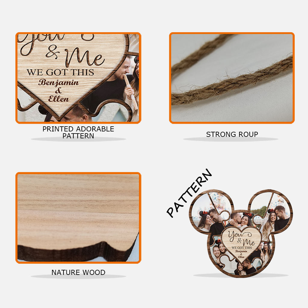 Personalized Couple Mouse Wood Sign with Names - Custom Gift for Valentine's Day, Wedding, Anniversary Wood Sign GradoCreations