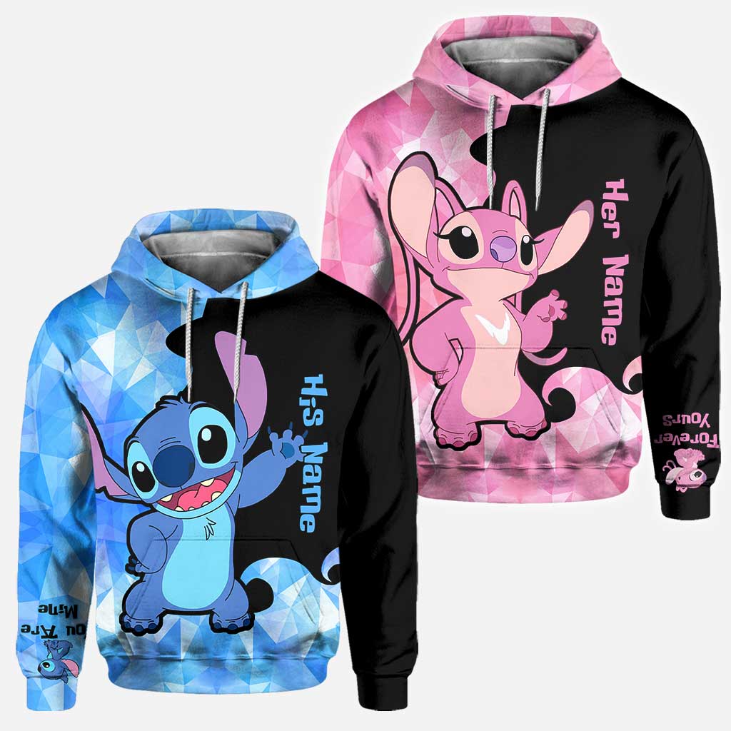 Personalized Couple Ohana Hoodies Custom Name Gift All Over Shirt GradoCreations