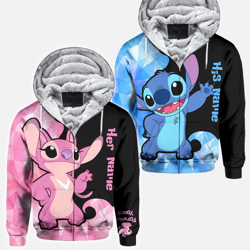 Personalized Couple Ohana Hoodies Custom Name Gift All Over Shirt GradoCreations