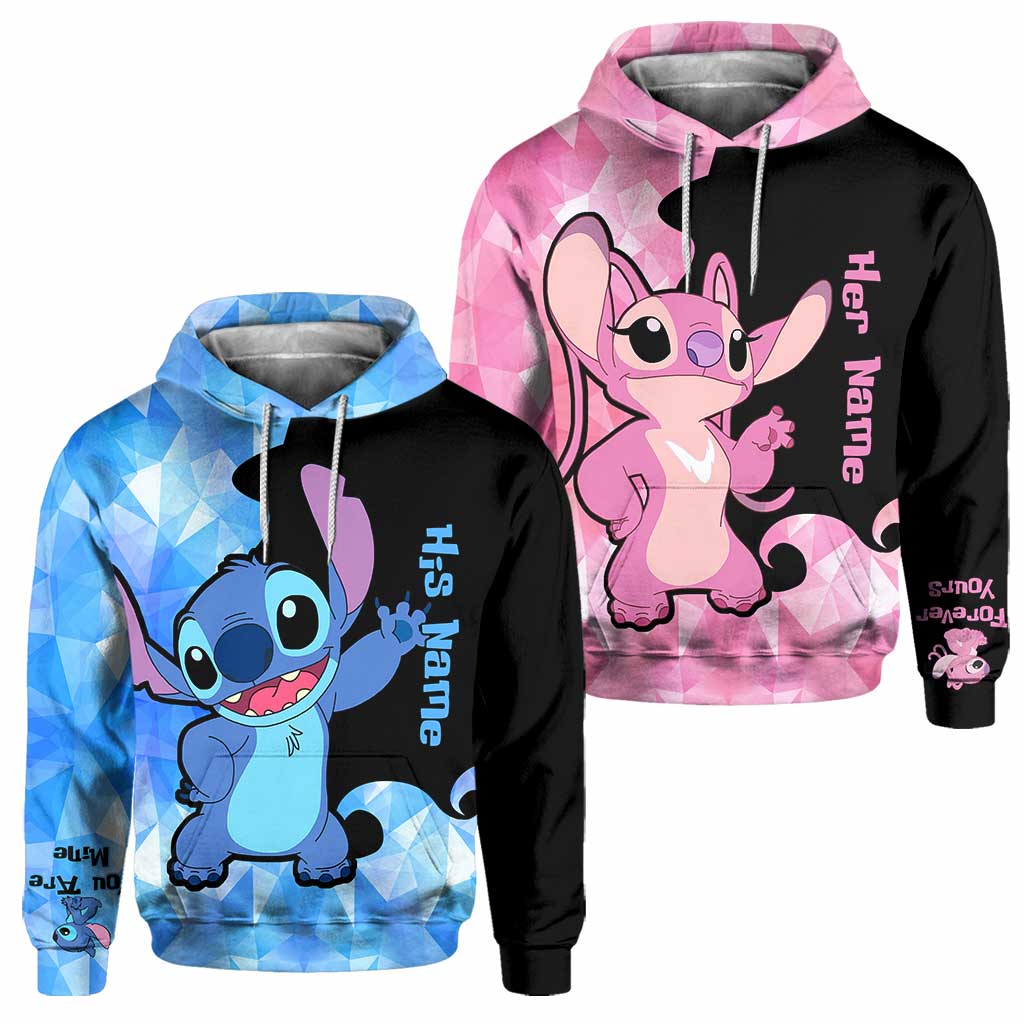 Personalized Couple Ohana Hoodies Custom Name Gift All Over Shirt GradoCreations