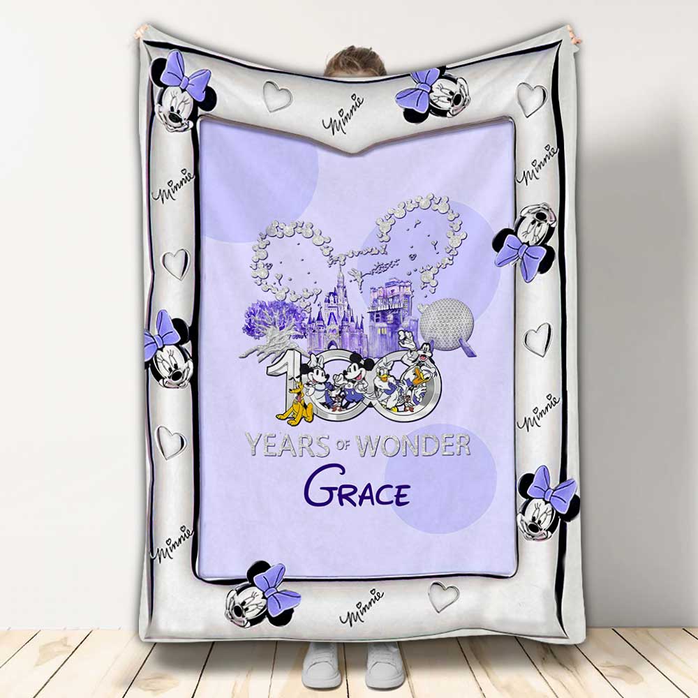 Personalized 100 Years of Wonder Mouse Blanket Gift for Kids Blanket GradoCreations