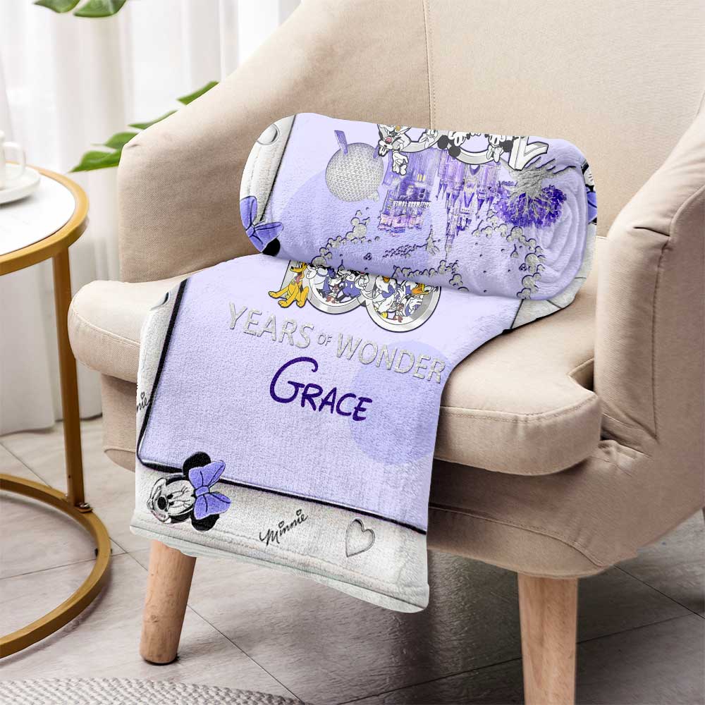 Personalized 100 Years of Wonder Mouse Blanket Gift for Kids Blanket GradoCreations