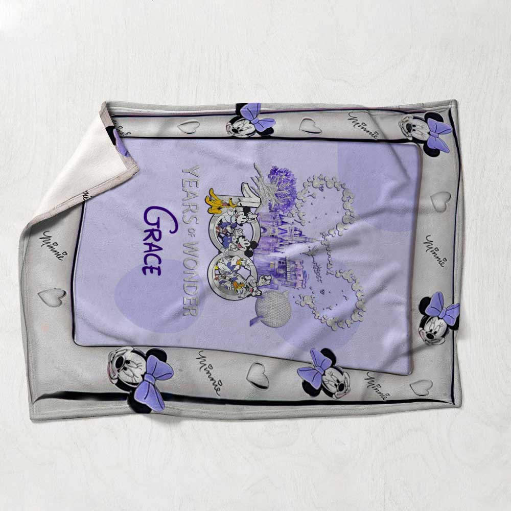 Personalized 100 Years of Wonder Mouse Blanket Gift for Kids Blanket GradoCreations