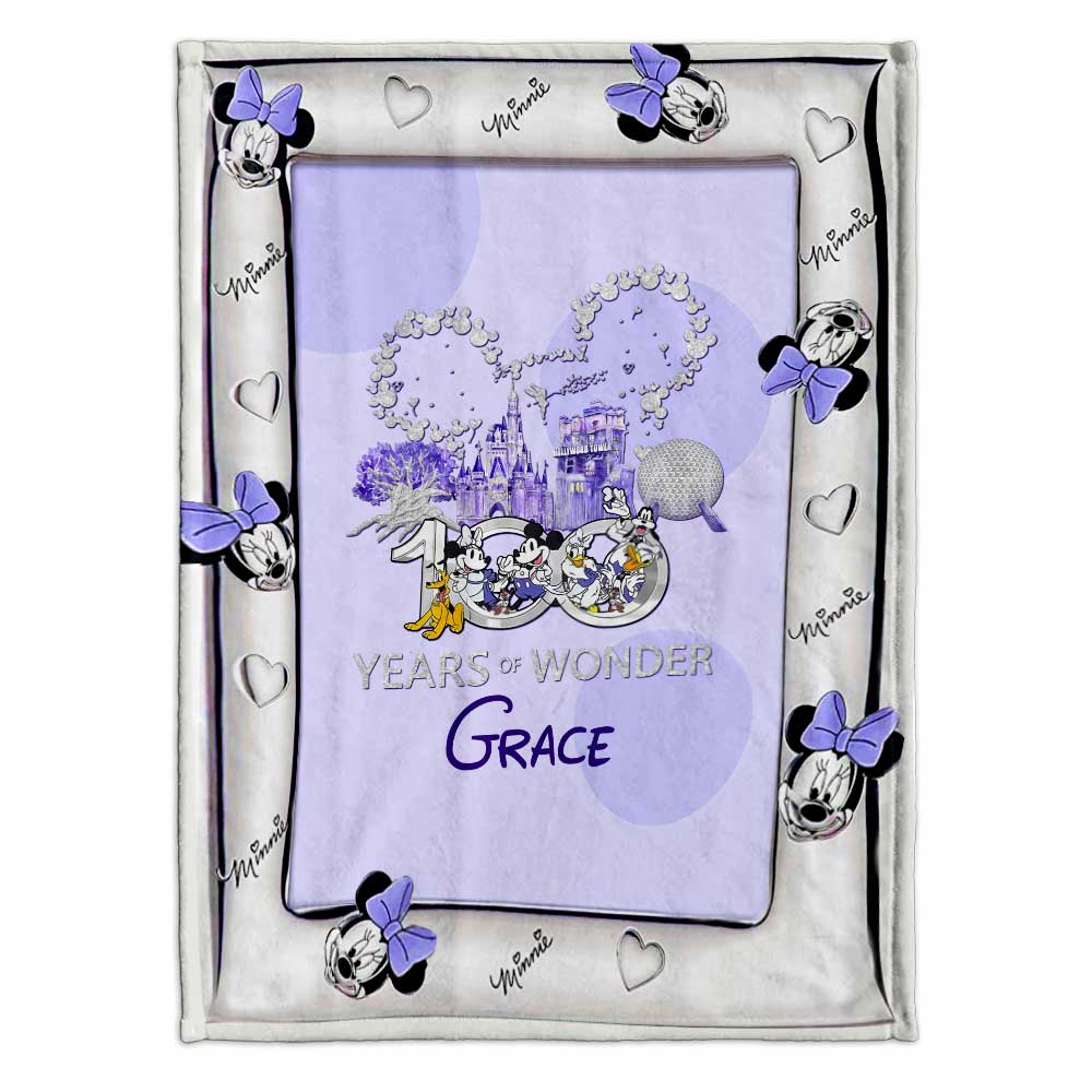 Personalized 100 Years of Wonder Mouse Blanket Gift for Kids Blanket GradoCreations
