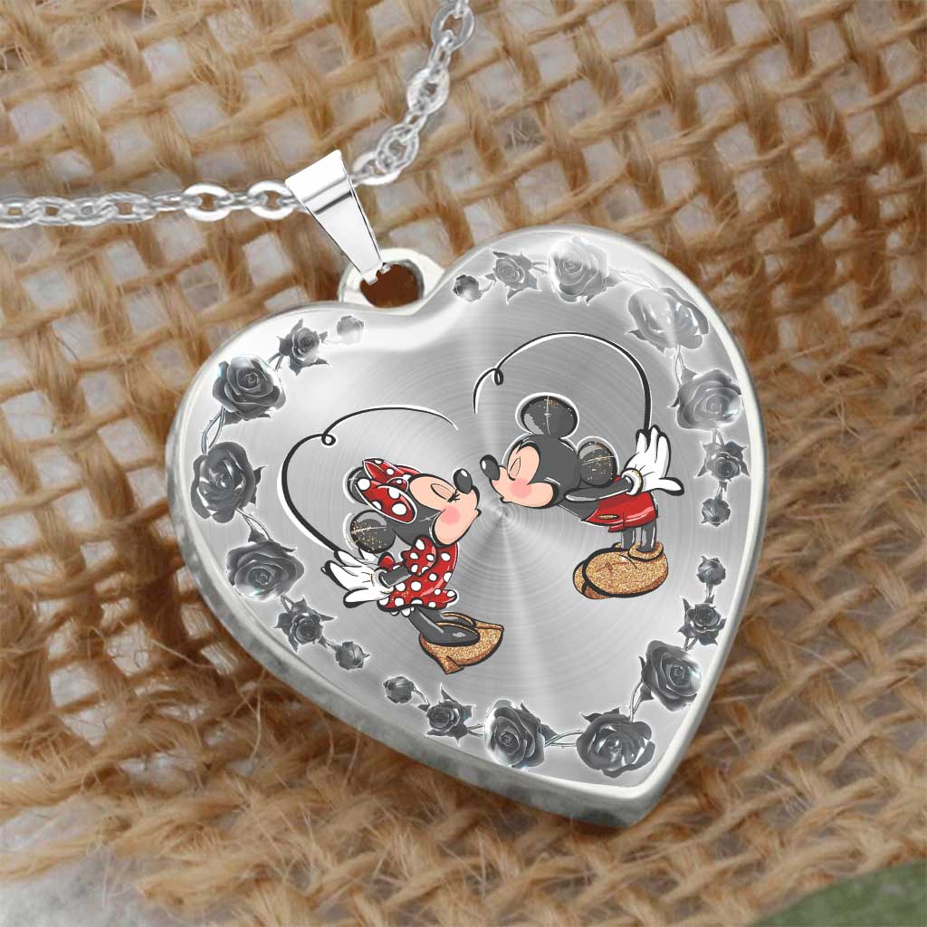 Personalized Heart Pendant Necklace Custom Couple Gift for Wife Heart Pendant Necklace GradoCreations