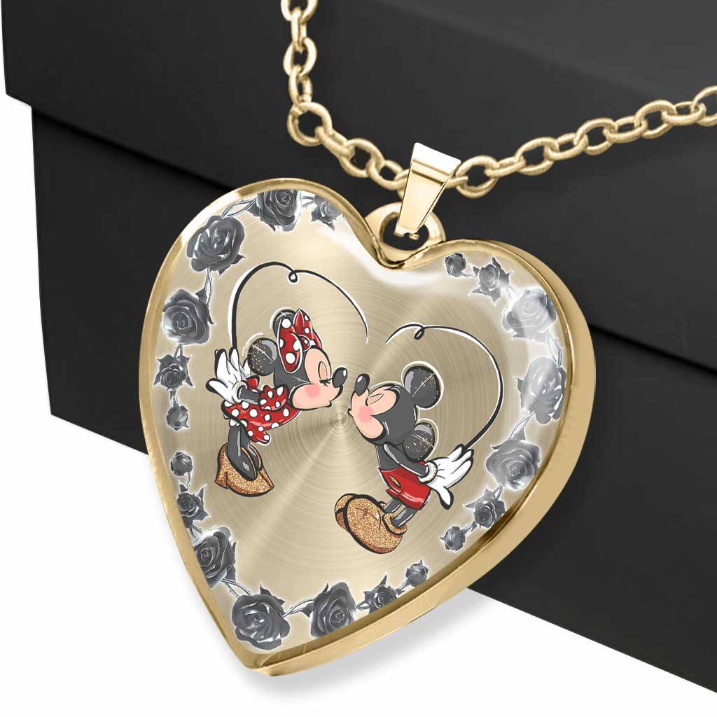 Personalized Heart Pendant Necklace Custom Couple Gift for Wife Heart Pendant Necklace GradoCreations