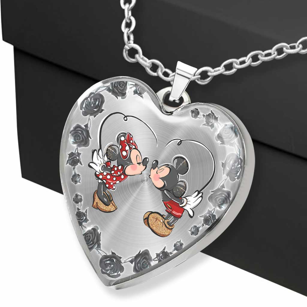 Personalized Heart Pendant Necklace Custom Couple Gift for Wife Heart Pendant Necklace GradoCreations