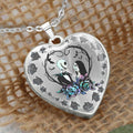 Personalized Heart Pendant Necklace for Couples with Custom Design Heart Pendant Necklace GradoCreations