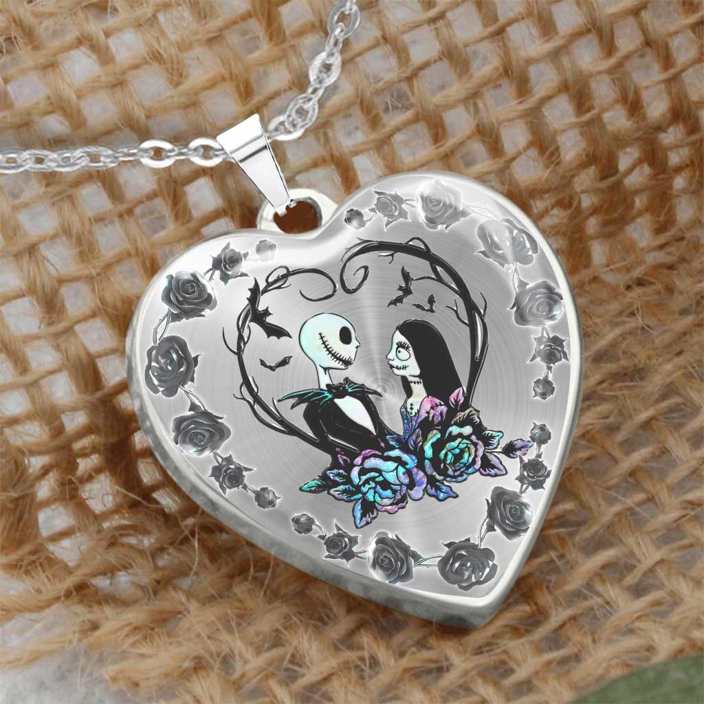 Personalized Heart Pendant Necklace for Couples with Custom Design Heart Pendant Necklace GradoCreations