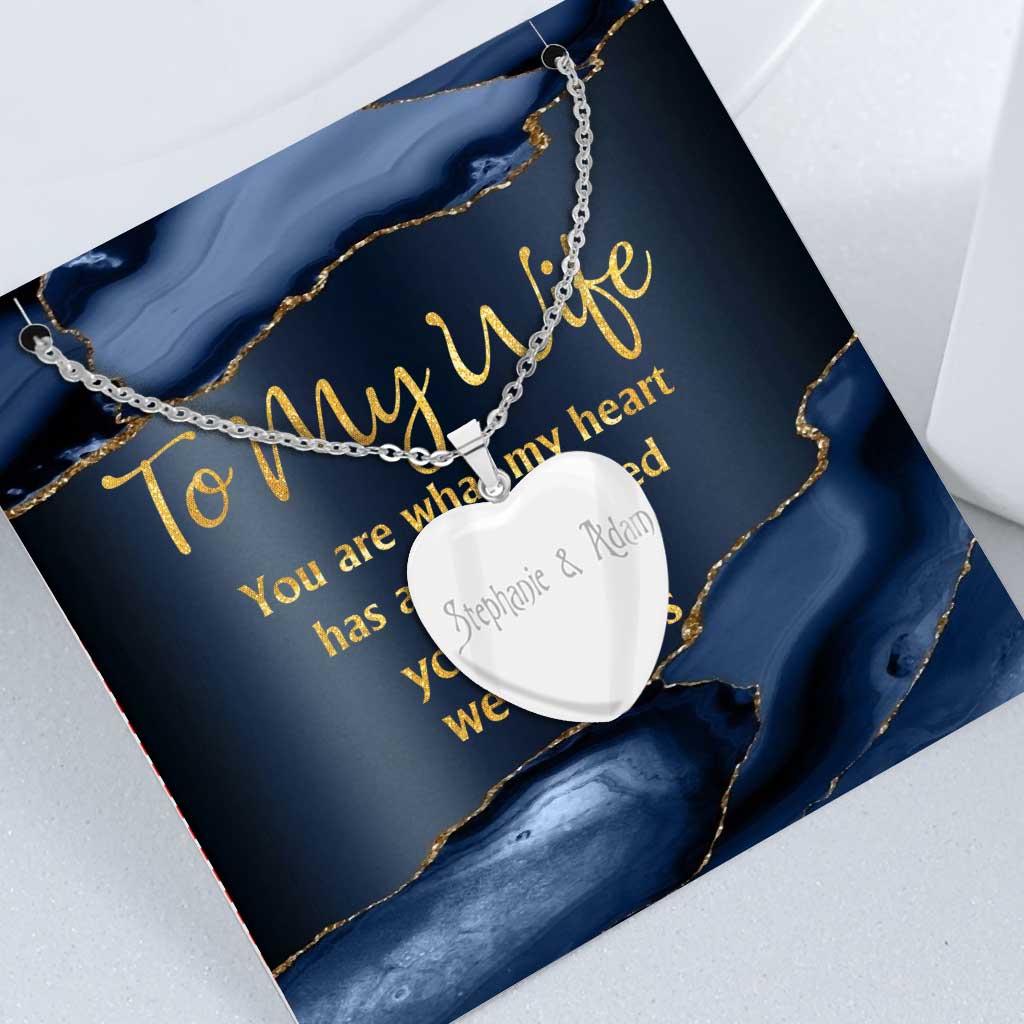 Personalized Heart Pendant Necklace for Couples with Custom Design Heart Pendant Necklace GradoCreations