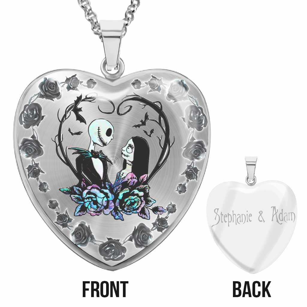 Personalized Heart Pendant Necklace for Couples with Custom Design Heart Pendant Necklace GradoCreations