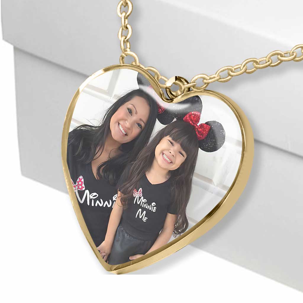 Personalized Heart Pendant Necklace with Custom Photo for Daughter Heart Pendant Necklace GradoCreations