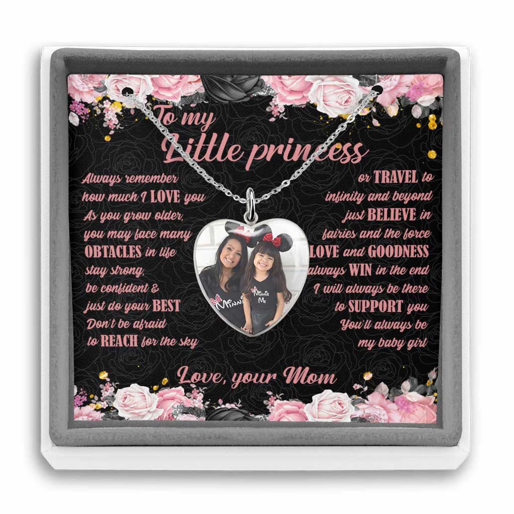 Personalized Heart Pendant Necklace with Custom Photo for Daughter Heart Pendant Necklace GradoCreations