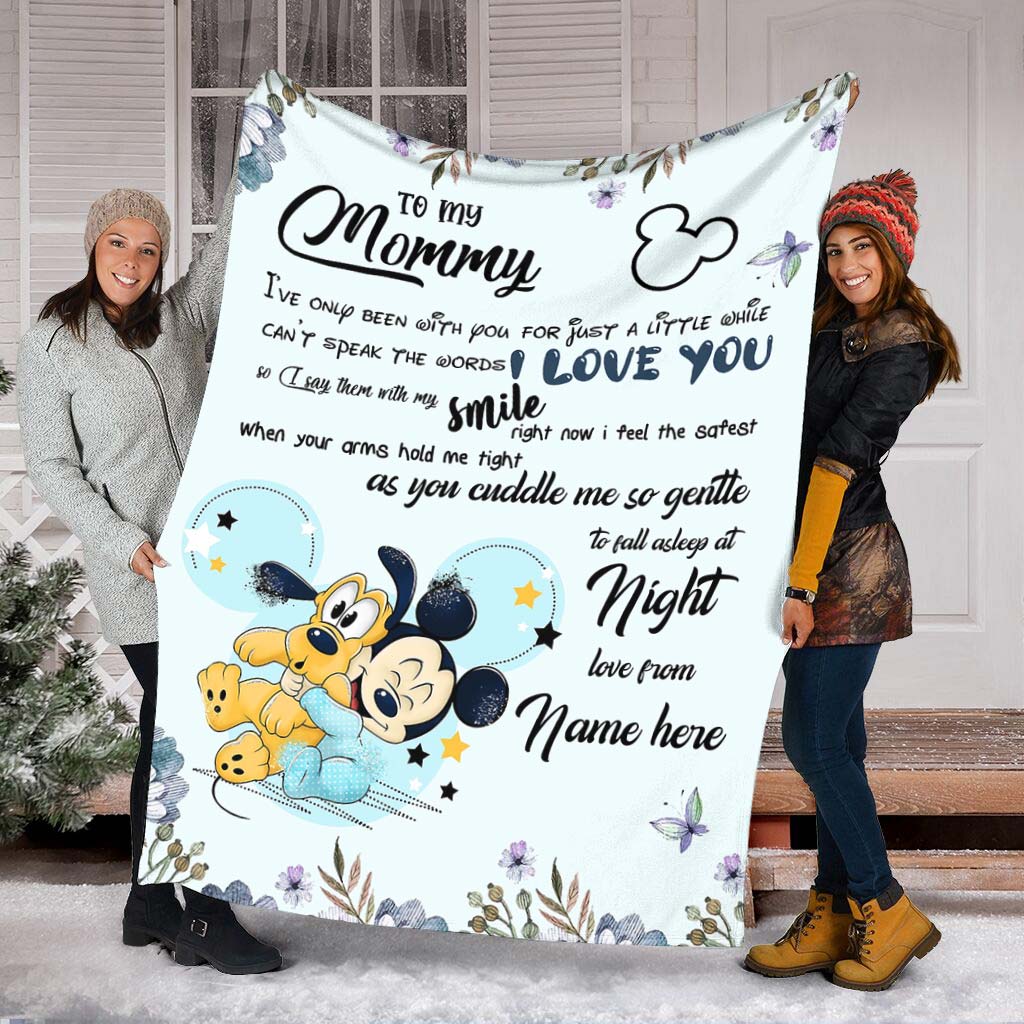 Personalized Disney Blanket for Mom with Custom Name | Mother's Day Gift Blanket GradoCreations