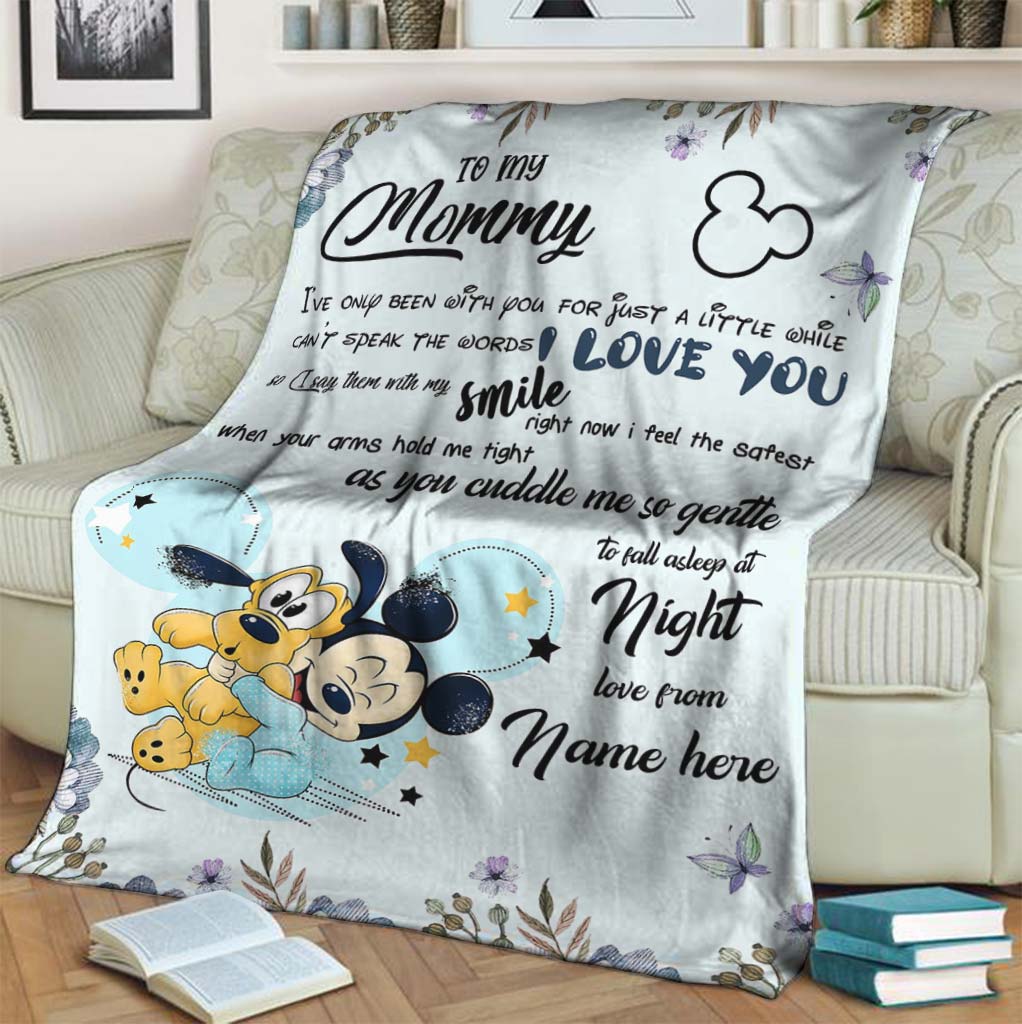 Personalized Disney Blanket for Mom with Custom Name | Mother's Day Gift Blanket GradoCreations