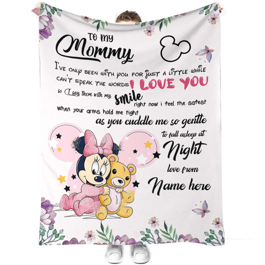 Personalized Disney Blanket for Mom with Custom Name | Mother's Day Gift Blanket GradoCreations