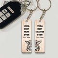 Personalized Yoda Mom and Daughter Keychain Custom Name Gift Keychain GradoCreations