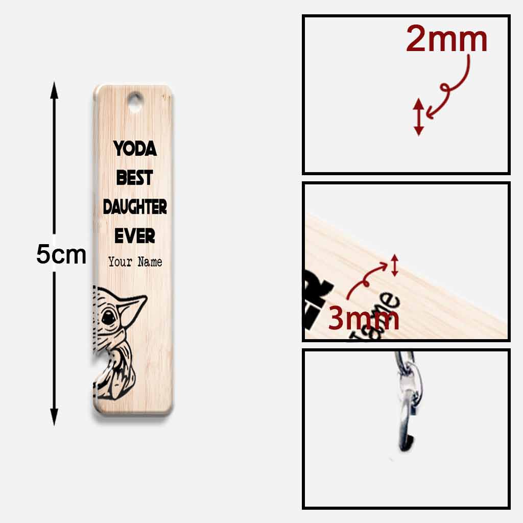 Personalized Yoda Mom and Daughter Keychain Custom Name Gift Keychain GradoCreations