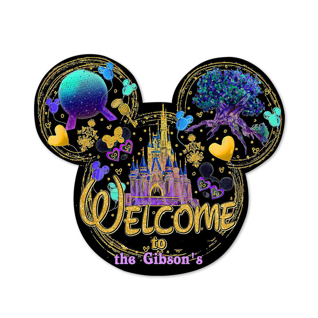 Personalized Mouse Shaped Doormat Custom Family Name Gift Shaped Doormat GradoCreations