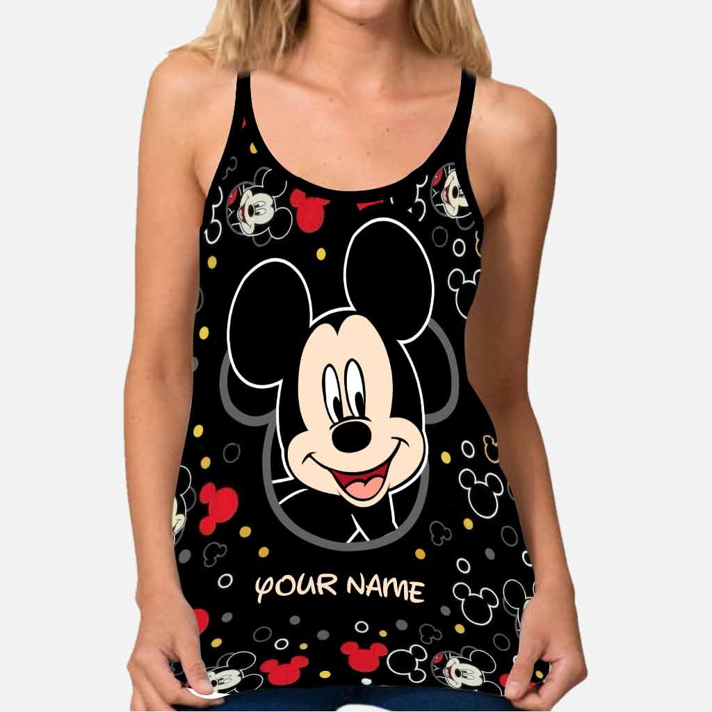 Personalized Mickey Mouse Cross Tank Top Custom Name Summer Gift Cross Tank Top GradoCreations