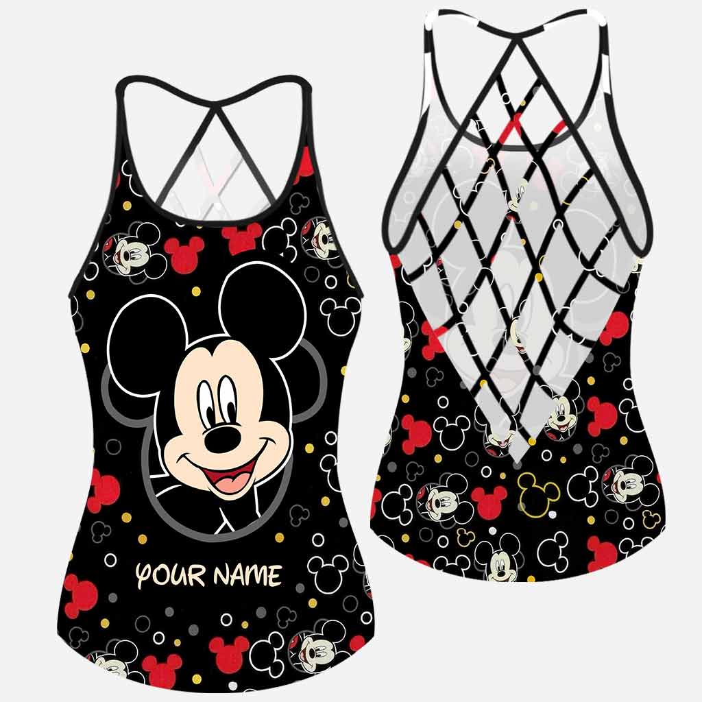 Personalized Mickey Mouse Cross Tank Top Custom Name Summer Gift Cross Tank Top GradoCreations