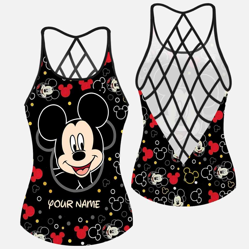 Personalized Mickey Mouse Cross Tank Top Custom Name Summer Gift Cross Tank Top GradoCreations