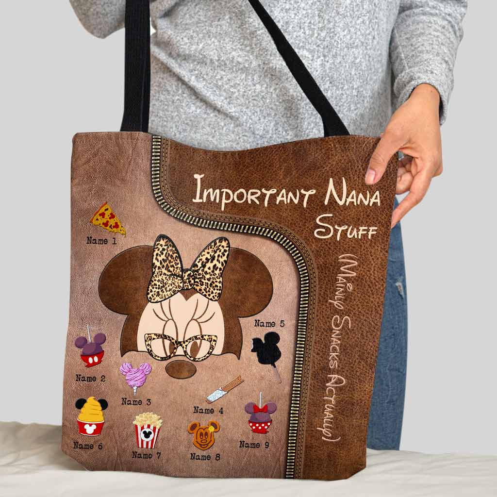 Personalized Grandma Tote Bag with Custom Names Fun Design Tote Bag GradoCreations