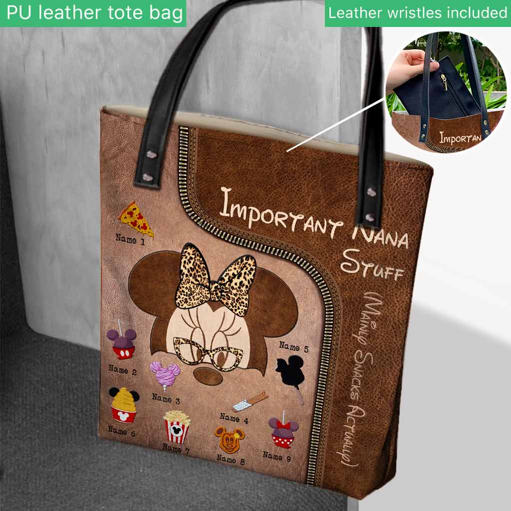 Personalized Grandma Tote Bag with Custom Names Fun Design Tote Bag GradoCreations
