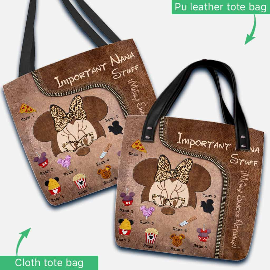 Personalized Grandma Tote Bag with Custom Names Fun Design Tote Bag GradoCreations
