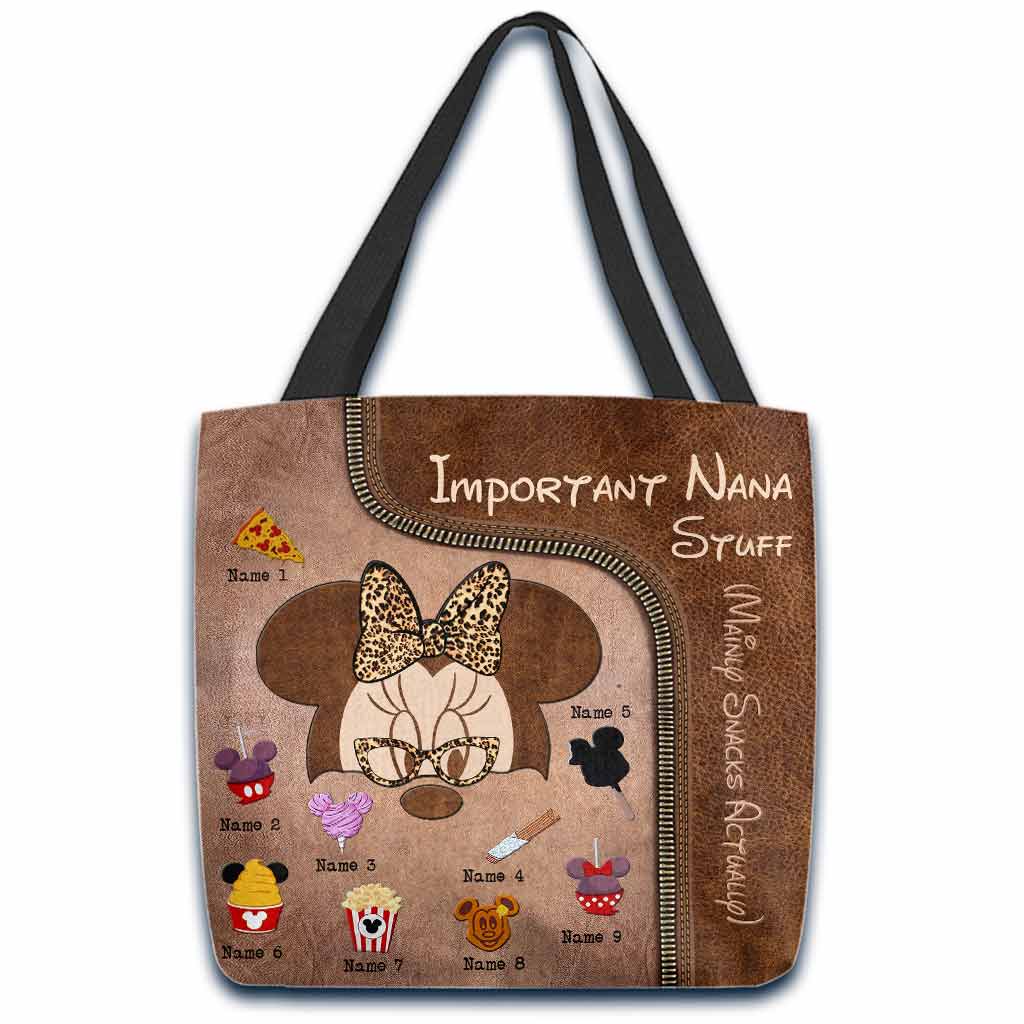 Personalized Grandma Tote Bag with Custom Names Fun Design Tote Bag GradoCreations
