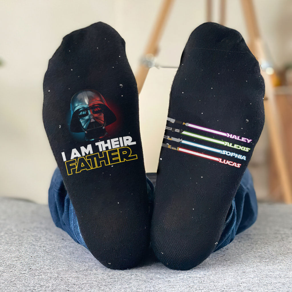 Personalized Father’s Day Socks Custom Family Names Fun Gift Socks GradoCreations