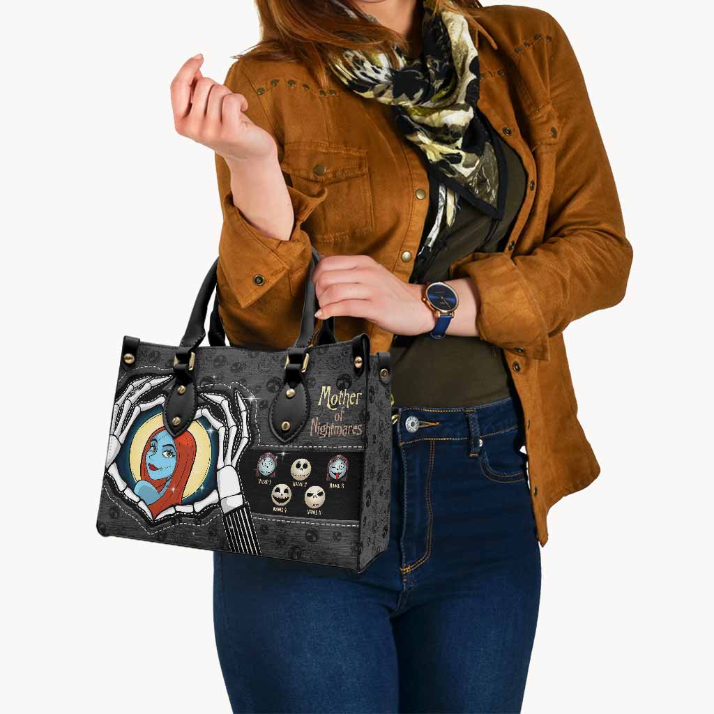 Personalized Mother's Day Leather Handbag Unique Horror Design Gift Leather Handbag GradoCreations