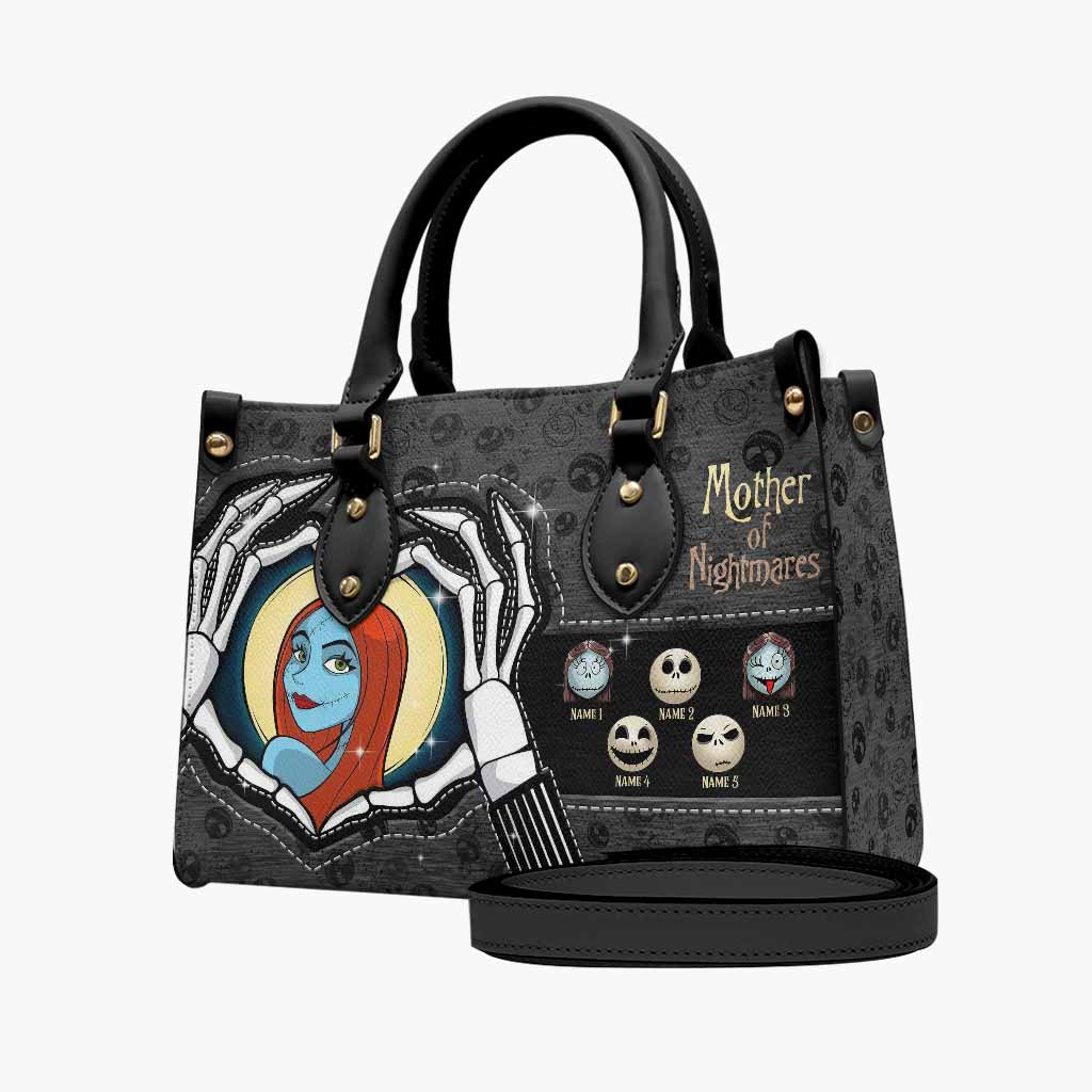 Personalized Mother's Day Leather Handbag Unique Horror Design Gift Leather Handbag GradoCreations