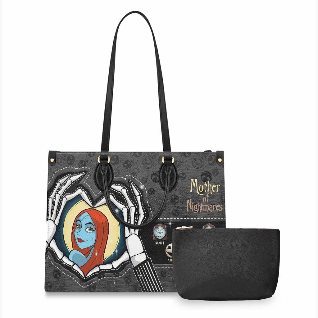 Personalized Mother's Day Leather Handbag Unique Horror Design Gift Leather Handbag GradoCreations