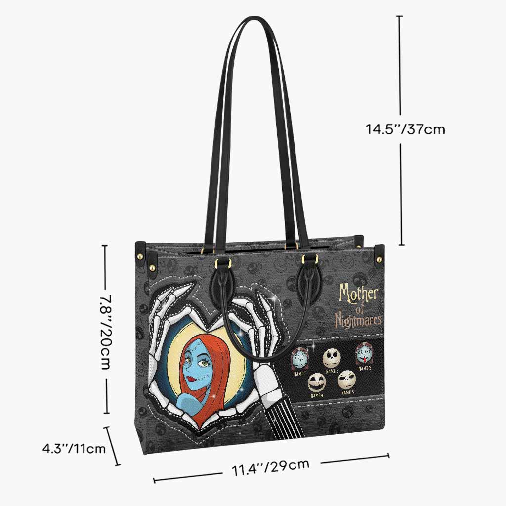 Personalized Mother's Day Leather Handbag Unique Horror Design Gift Leather Handbag GradoCreations