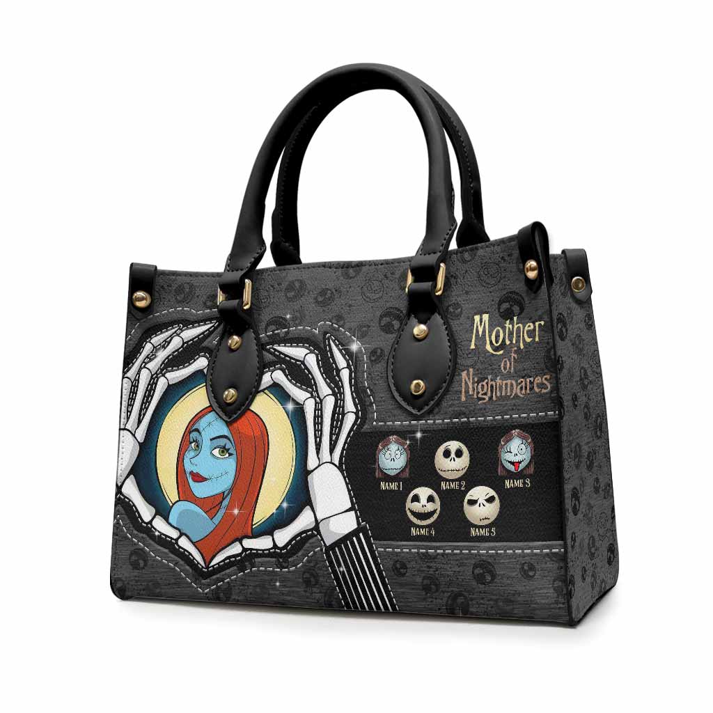 Personalized Mother's Day Leather Handbag Unique Horror Design Gift Leather Handbag GradoCreations