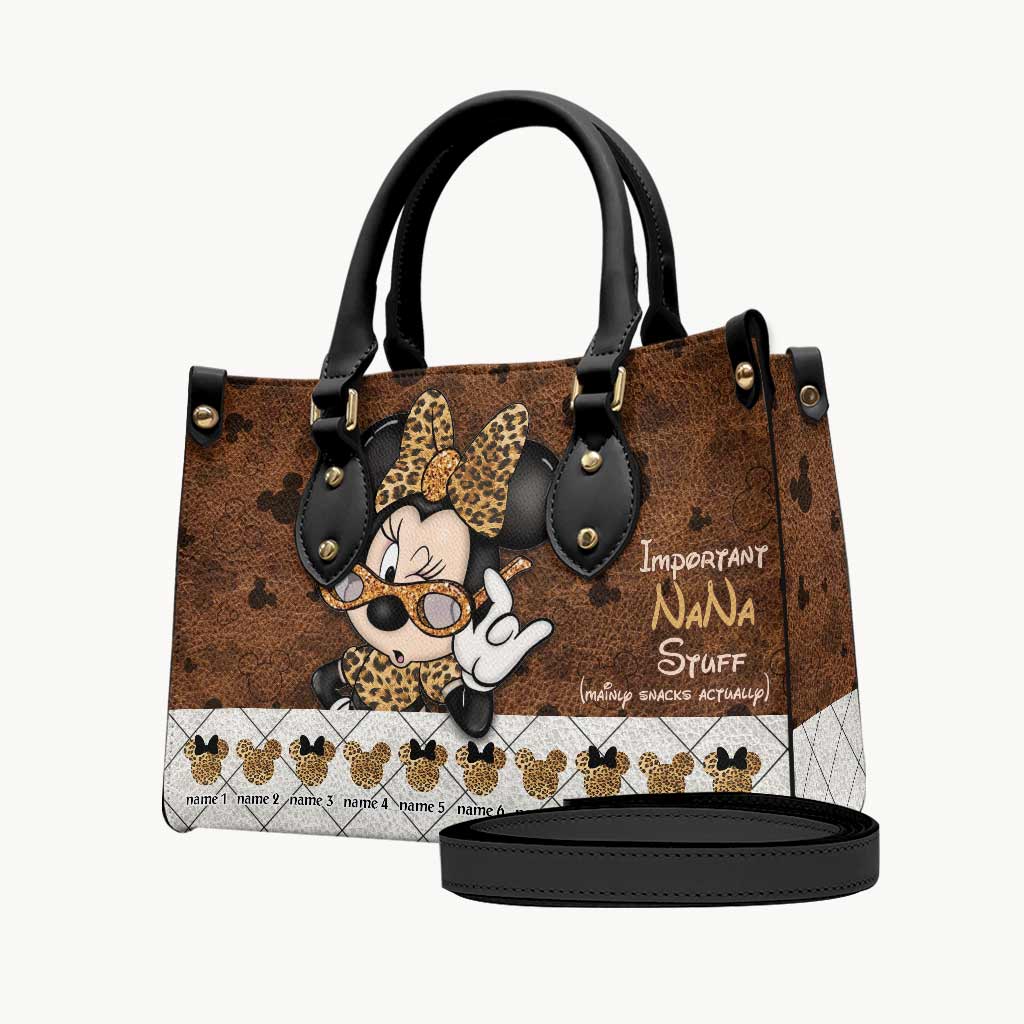 Personalized Grandma Leather Handbag Unique Gift for Nana Leather Handbag GradoCreations