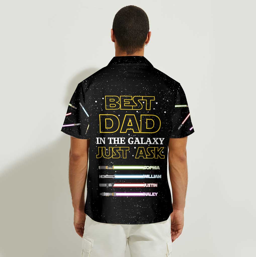 Personalized Hawaiian Shirt for Dad - Best Dad in the Galaxy Gift Hawaiian Shirt GradoCreations