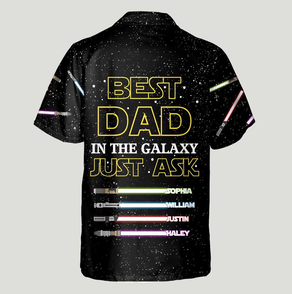 Personalized Hawaiian Shirt for Dad - Best Dad in the Galaxy Gift Hawaiian Shirt GradoCreations