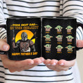 Personalized Yoda Best Dad Mug Custom Name Gift for Father's Day Mug GradoCreations