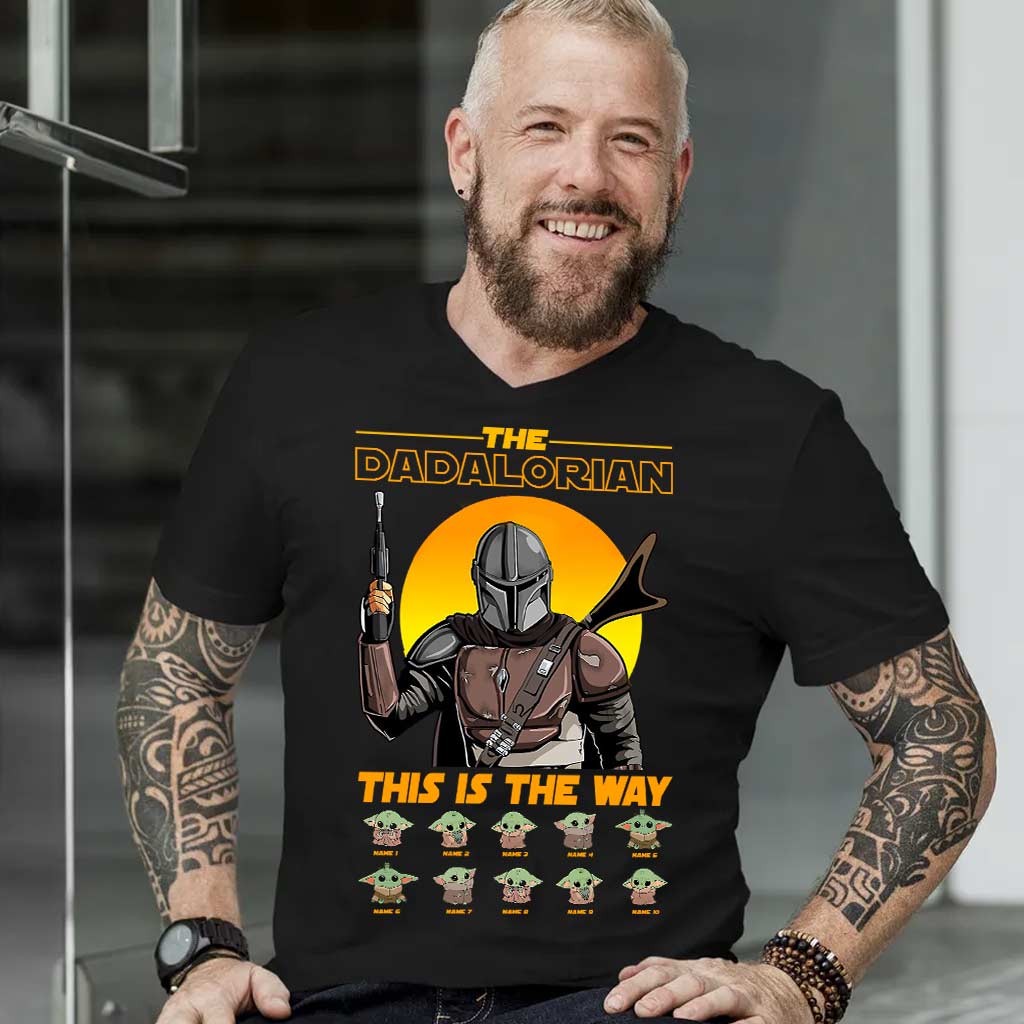Personalized Dadalorian T-shirt & Hoodie Gift for Dad T-shirt & Hoodie GradoCreations