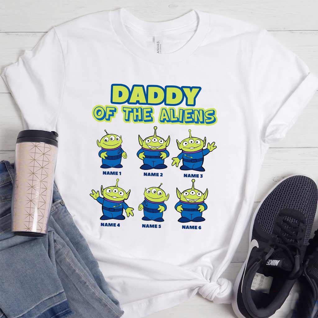 Personalized Daddy Of The Aliens T-Shirt & Hoodie Gift for Dad T-shirt & Hoodie GradoCreations
