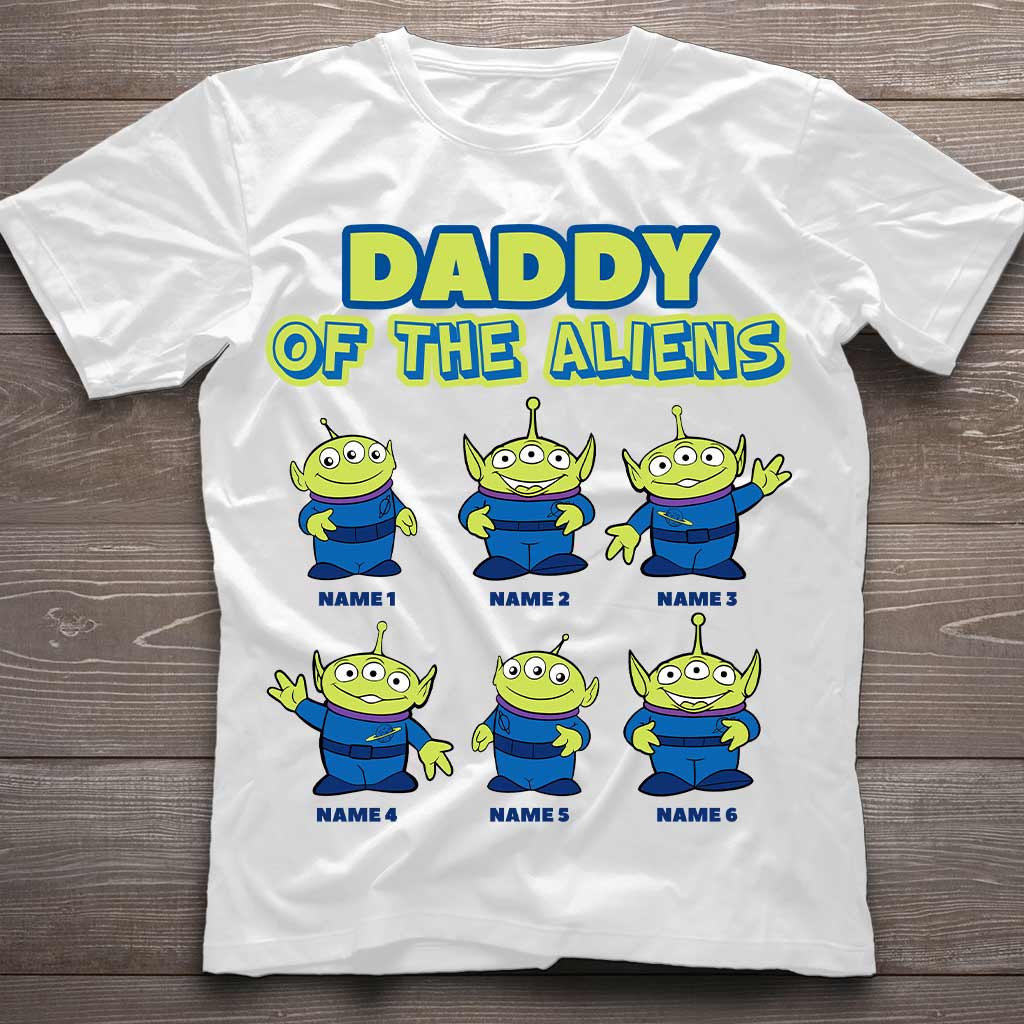 Personalized Daddy Of The Aliens T-Shirt & Hoodie Gift for Dad T-shirt & Hoodie GradoCreations