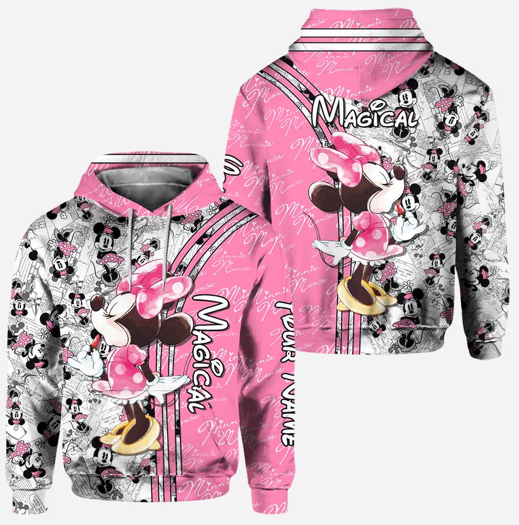 Personalized Cute Pink Mouse Ears Hoodie & Leggings Set Hoodie & Leggings GradoCreations