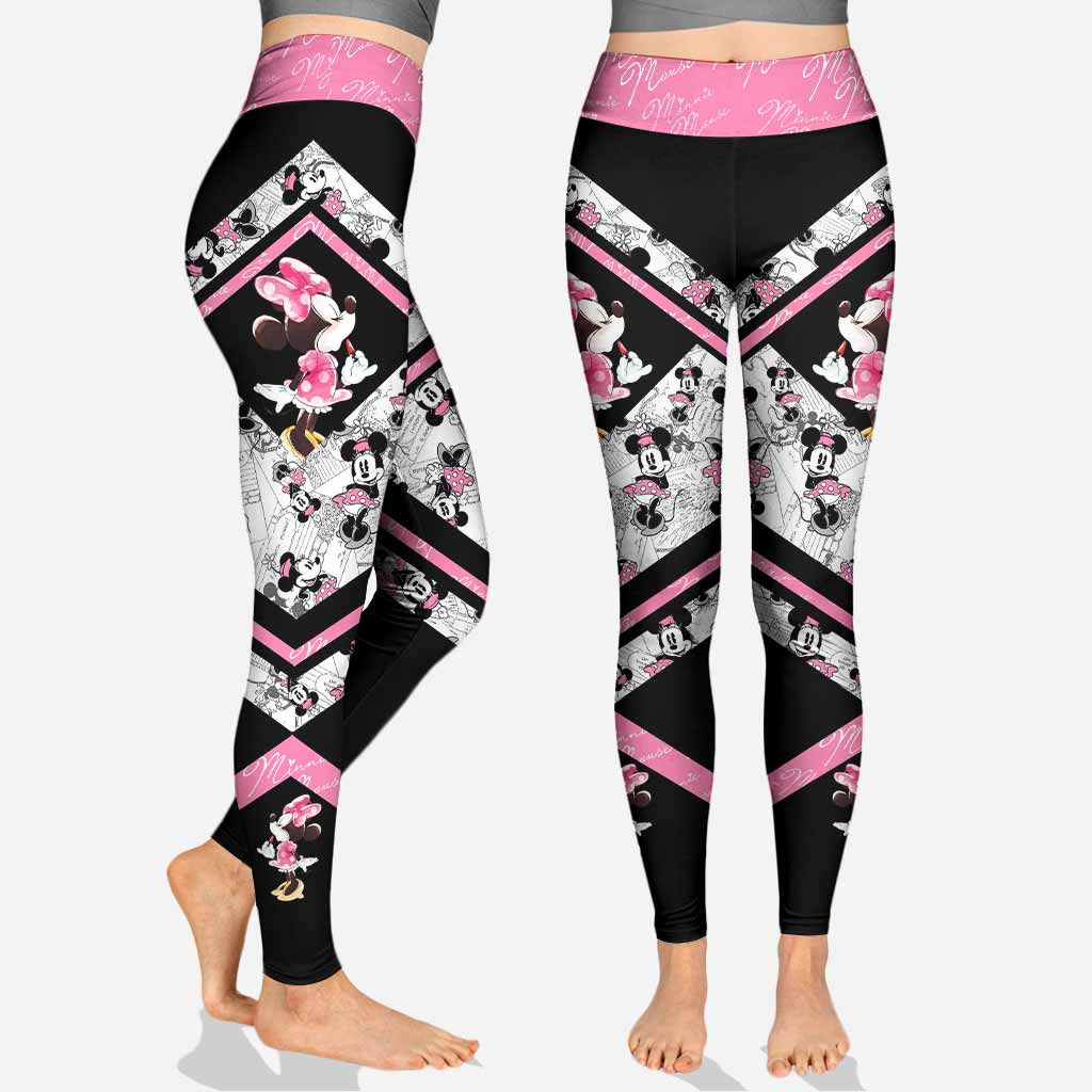 Personalized Cute Pink Mouse Ears Hoodie & Leggings Set Hoodie & Leggings GradoCreations