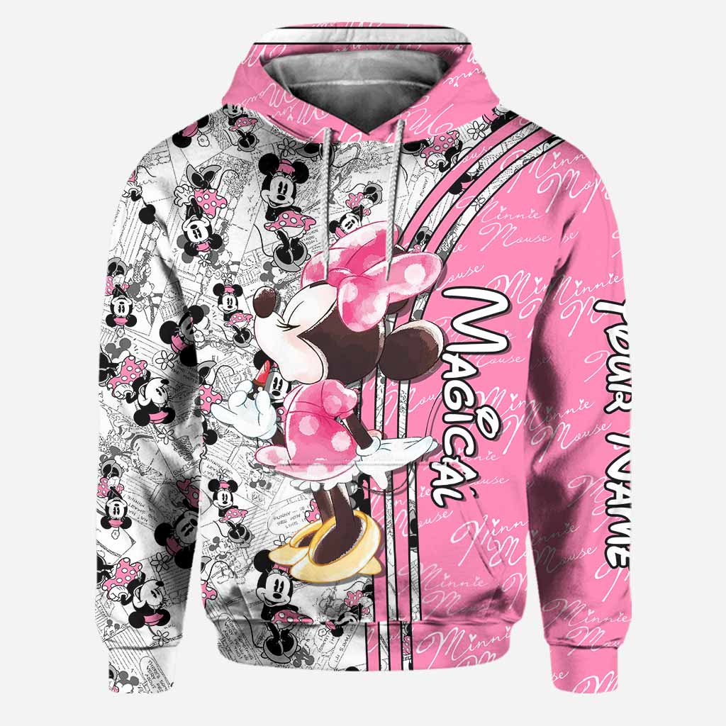 Personalized Cute Pink Mouse Ears Hoodie & Leggings Set Hoodie & Leggings GradoCreations