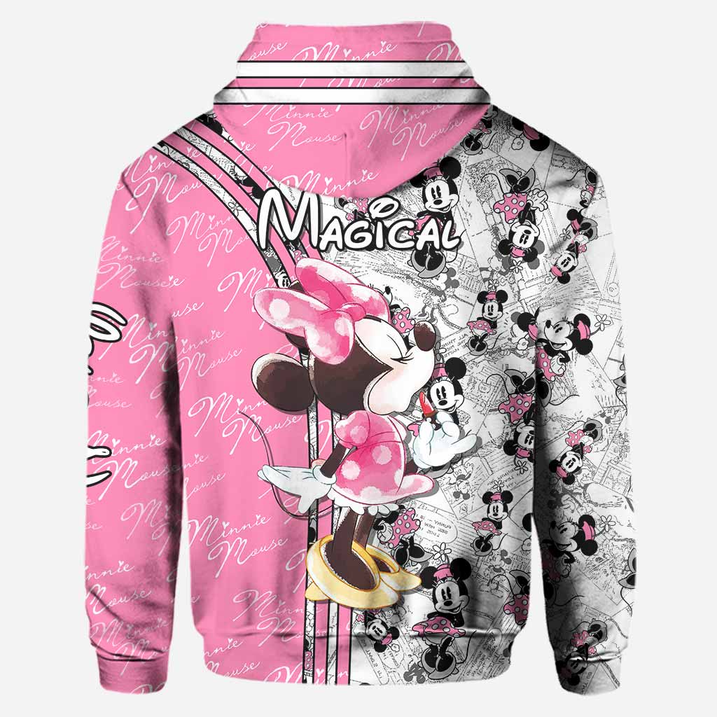 Personalized Cute Pink Mouse Ears Hoodie & Leggings Set Hoodie & Leggings GradoCreations